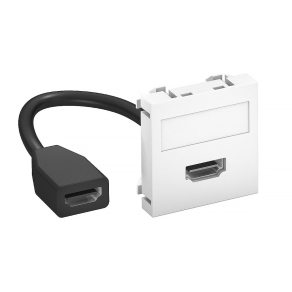   Obo Modul 45 HDMI csatl. aljz. kábellel hüvely-hüvely, hófehér 45x45mm 6104826