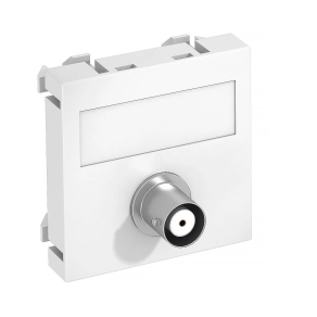   Obo modul 45 BNC csatlakozóaljzat egyes hüvely-hüvely 45x45mm, hófehér 6105018