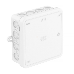 Obo leágazódoboz, hófehér 100x100x38 2000390