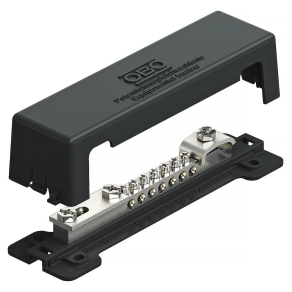   Obo potenciálkiegyenlítő-sín (EPH) kültérre, fekete 50x5mm 5015111