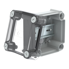   Obo leágazódoboz magasított átlátszó fedéllel, világosszürke 114x114x76 2007770