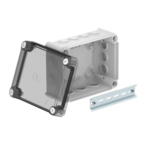   Obo leágazódoboz magasított átlátszó fedéllel, világosszürke 190x150x94 2007754