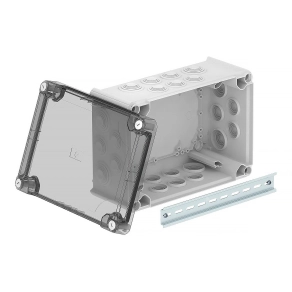   Obo leágazódoboz magasított átlátszó fedéllel 285x201x139, világos szürke 2007758