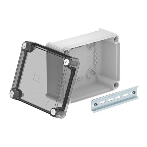   Obo leágazódoboz magasított átlátszó fedéllel, világosszürke 190x150x94 2007774