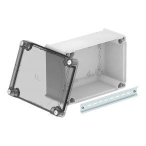   Obo leágazódoboz magasított átlátszó fedéllel 285x201x139, világos szürke 2007778