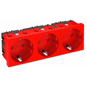  Obo csatlakozóaljzat 0°, hármas védőérintkezős 250V, 10/16A, piros 6120048