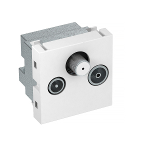   Obo antenna csatlakozó egyedi kivezetés Radio-TV-SAT, hófehér 45x45mm 6105282