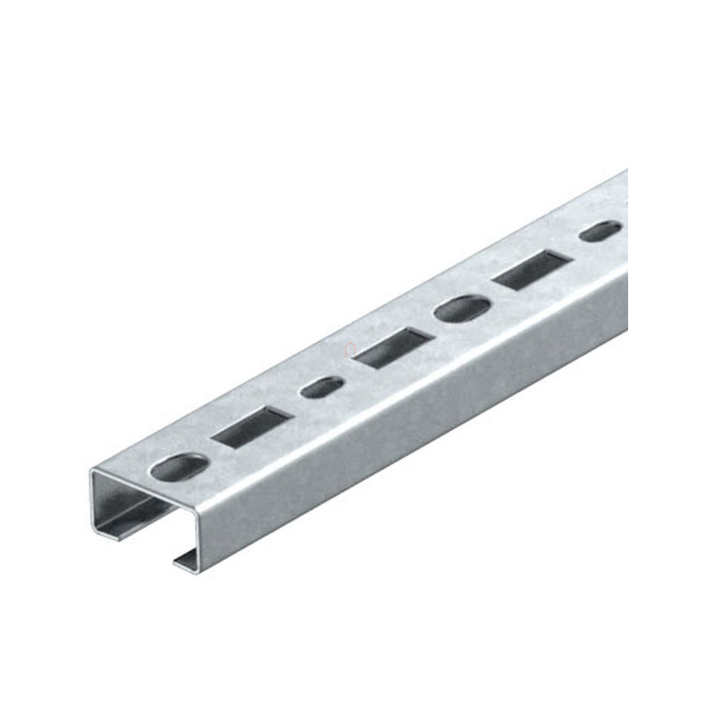 OBO CMS3518P2000FS profilsín perforált, nútszélesség 17mm, 2000x35x18mm, szalaghorganyzott DIN EN 10346, 1104454