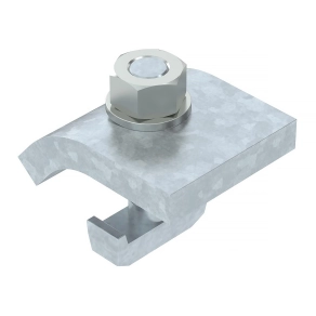   Obo rögzítő szöglet horogfejű csavarral, h = 15 mm 60x50, merítetten tűzihorganyzott, DIN EN ISO 1461, cink 6355056