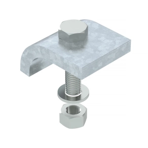   Obo rögzítő szöglet hatlapfejű csavarral,h = 25 mm 60x50, merítetten tűzihorganyzott, DIN EN ISO 1461, cink 6355250