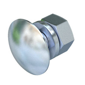   Obo félgömbfejű csavar alátéttel és anyával, cink M10x25 6407560