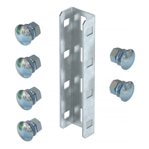   Obo U-oszlop összekötő félgömbfejű csavarokkal együtt 190x45, merítetten tűzihorganyzott, DIN EN ISO 1461, cink 6018513