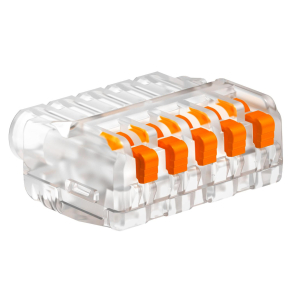   Obo 2054458 ötös tömör vezeték összekötő 5x 0,2-2,5mm2 univerzális, átlátszó, 61 525 FL