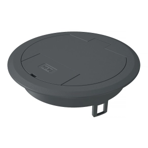   Obo csapófedél műanyag kábelkivezetővel 140x140x40, acélszürke 7405082