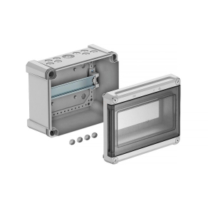   Obo kiselosztó 9 TE, sorkapocs blokk nélkül, világosszürke 240x191x125 2008828