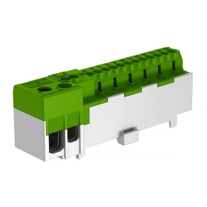   Obo védovezeto sorkapocs rugós sorkapocs 12x2,5mm2, szürke / szöld 2016260