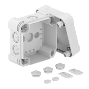 Obo leágazódoboz 114x114x78, világos szürke 2005008