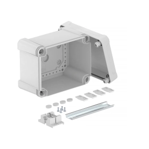   Obo üres doboz 2069 sínnel 190x150x125, világos szürke 2005494