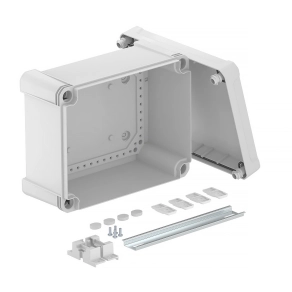   Obo üres doboz 2069 sínnel 240x191x125, világos szürke 2005498