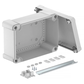   Obo üres doboz 2069 sínnel 286x202x125, világos szürke 2005502