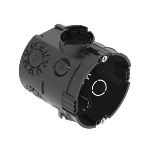   Obo szerelvény- /kötődoboz csavarral vakolat alatti O60mm, H66mm, fekete 2003703