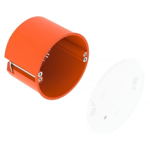   Obo kötődoboz fedéllel üreges fal O74mm, H61mm, narancs 2003820