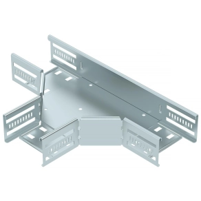   Obo T-leágazás kábeltálcához, vízszintes 60x100, szalaghorganyzott, DIN EN 10346, cink 6038100