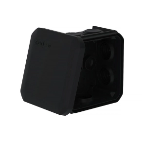   Obo kábel-leágazódoboz bevezetőnyílásokkal 90x90x52, fekete 2007464