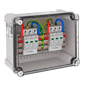   Obo napelemes csatlakozódoboz 2x2 PV-String - 2 WR-MPP 1000V DC, világos szürke 5088445