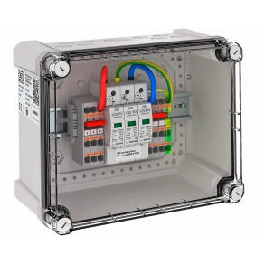   Obo PV-rendszer tokozatban T2 4 PV-String auf 1 WR-MPP 1000V DC, világos szürke 5088455