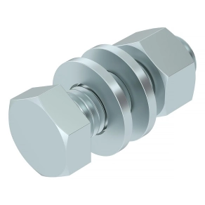   Obo hatlapfejű csavar anyával és alátéttel M12x40, tűzihorganyzott, DIN 267, Teil 10, cink 3163160