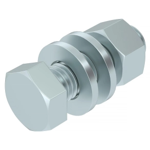   Obo hatlapfejű csavar anya + alátétek + rugós alátét M12x40, tűzihorganyzott, DIN 267, Teil 10, cink 3163165