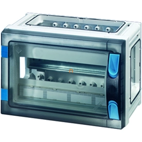   Hensel FP 1101 kiselosztó 12modulosig, PE/N kapcsok nélkül, átlátszó ajtóval 68000015