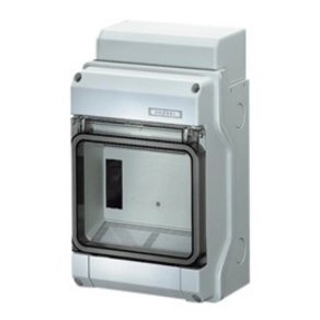   Hensel KV 1506 kiselosztó, 6 modulos, 1 soros, átlátszó plombálható csapófedél