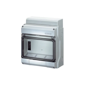   Hensel KV 1509 kiselosztó, 9 modulos, 1 soros, átlátszó plombálható csapófedél