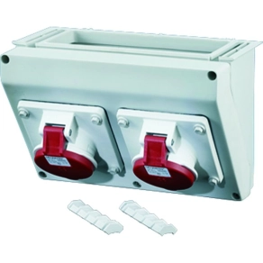   Hensel FP CB 211 Csatlakozódoboz oldalfali kivágáshoz,2x16A, 5p csatlakozó aljzatokkal, 270x180x158 mm