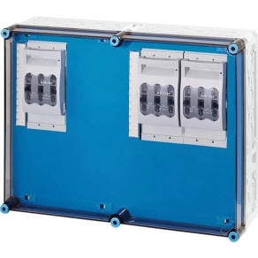   Hensel Mi-6634 NH késes szakaszolható biztosító szekrény 3xNH00-3p, gyűjtősín-5p 400A, 600x450x170 mm