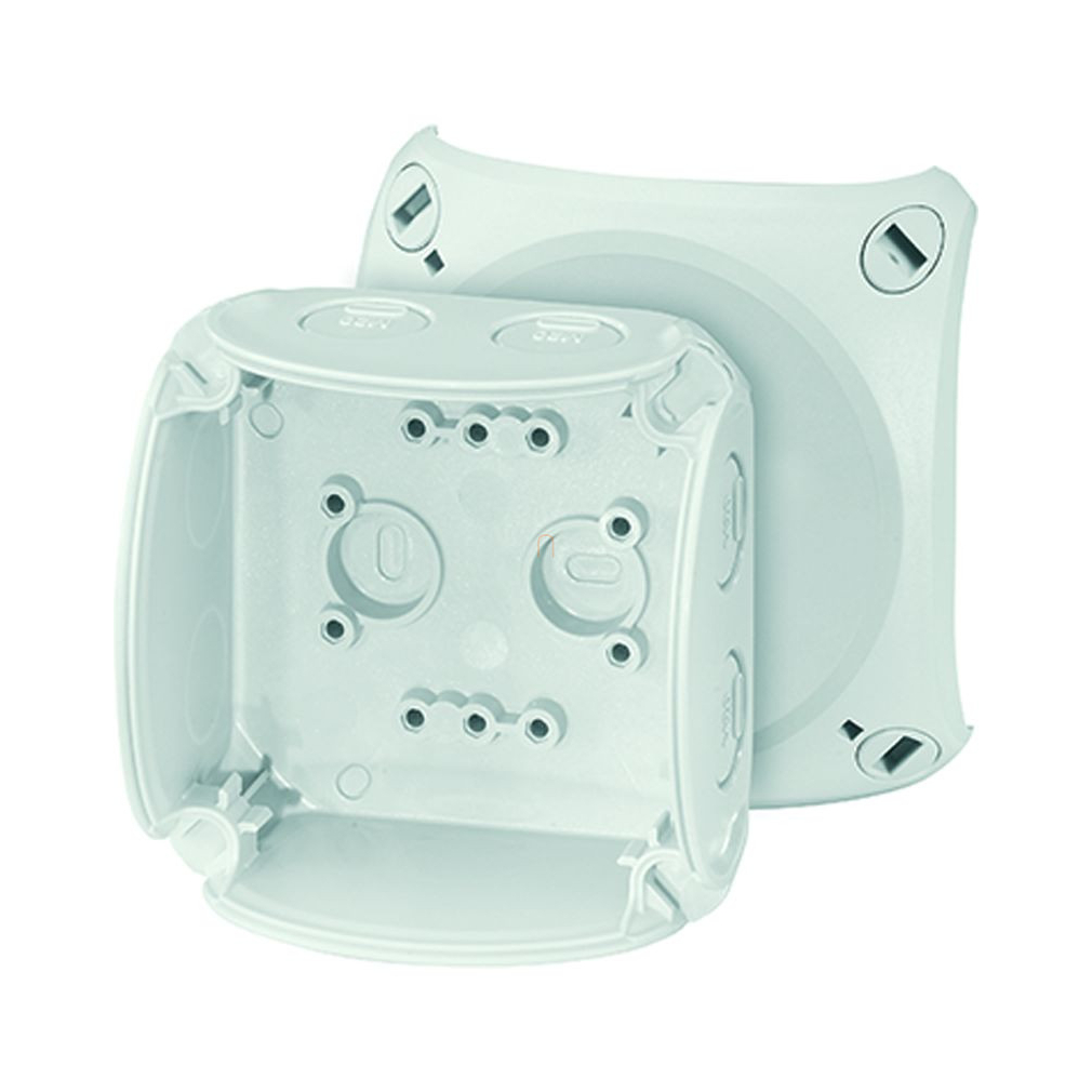 Hensel KF 0200 G kábelösszekötő doboz kapcsok nélkül, 93x93x62mm IP66 szürke, időjárásálló