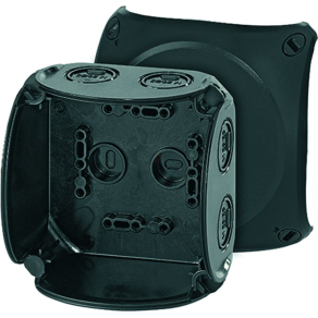   Hensel KF 0400 B kábelösszekötő doboz kapcsok nélkül, 104x104x70mm IP66 fekete, időjárásálló
