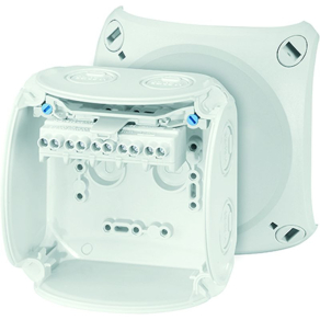   Hensel KF 0404 G Kábelösszekötő doboz kapcsokkal, 104x104x70mm IP66 szürke, időjárásálló