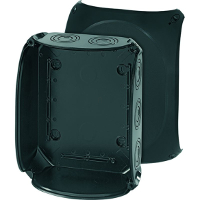   Hensel KF 2500 B Kábelösszekötő doboz kapcsok nélkül, 205x255x112mm IP66 fekete, időjárásálló