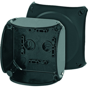   Hensel KF 0400 C Kábelösszekötő doboz kapcsok nélkül, 104x104x70mm IP66 fekete, időjárásálló