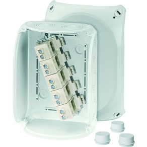   Hensel DK 1616 GZ Kábelösszekötő doboz membrános, kapcsokkal, 210x155x92mm 62000014, 10-16 mm2 Cu vezetékekhez