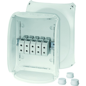   Hensel DK 3535 G Kábelösszekötő doboz membrános, kapcsokkal, 395x225x122mm 10-35 mm2 Cu vezetékekhez, 2 db M32 kábelbevezetéssel