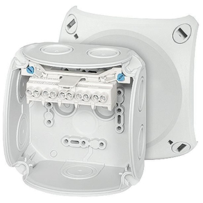   HBT  DK 0404 GZ Kábelösszekötő doboz kapcsokkal 104x104x70mm szürke