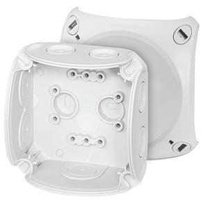   Hensel EnyCase DK 0600 GZ kábelösszekötő doboz 130x130x77mm kapcsok nélkül, 1db 9-20 mm kábelbevezetéssel, RAL 7035 szürke IP66