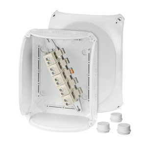   Hensel DK 2525 GZ kábelösszekötő doboz membrános, kapcsokkal, 255x205x112mm