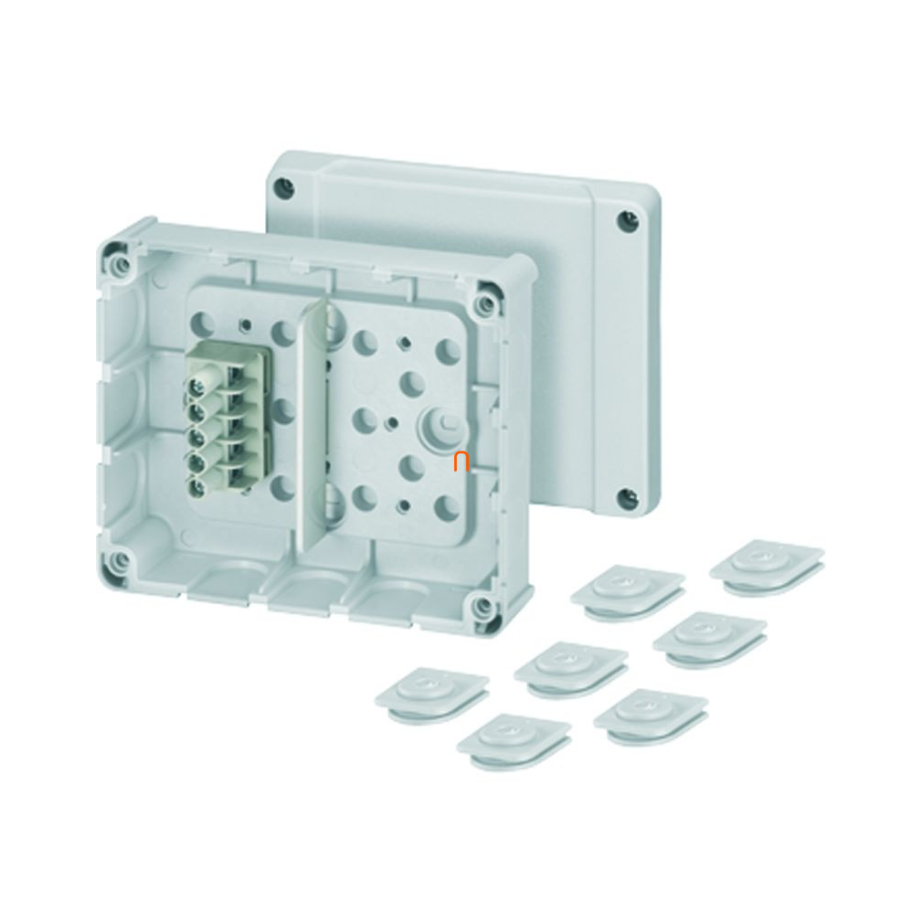 Hensel DP 9221 kábelösszekötő doboz, csatornák és védőcsövek szereléséhez, 139x119x49 mm 6000041