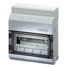   Hensel KV 9112 kiselosztó, 12 modulos, 1 soros, átlátszó plombálható csapófedél