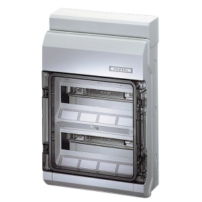   Hensel KV 9224 kiselosztó, 24 modulos, 2 soros, átlátszó ajtó, IP65